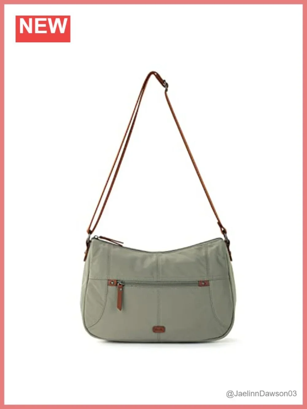Recycled Nylon Hobo Crossbody Bag Adjustable Strap